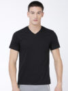 LEVI’S Solid Men V Neck Black T-Shirt