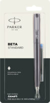 PARKER Beta Standard Grey Chrome Trim Fountain Pen