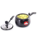 Wonderchef Taurus Hard Anodized Inner Lid Pressure cooker, 3 liter, Cool Touch Handles for Durability, Induction Friendly, Black, 5 year warranty, ISI Certified