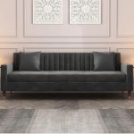 FURNY Gracia 3 Seater Fabric Sofa Set (Grey)