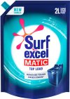 Surf excel Matic Top Load Liquid Detergent 2L Refill pouch, Remove Stains Multi-Fragrance Liquid Detergent(2 L)