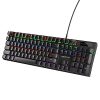 amazon basics Wired Gaming Mechanical Keyboard with Outemu Blue Switches and Rainbow LED | Anti-ghosting Keys |8 Gaming Modes
