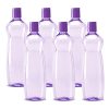 MILTON Pacific 1000 Pet Water Bottles, 1 Litre Each, Set of 6, Purple | BPA Free | Leak Proof | Office | Gym | Home | Kitchen | Travel | Hiking | Treking | Reusable Bottle