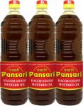 Pansari Kacchi Ghani Mustard Oil Plastic Bottle(3 x 1 L)