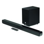 JBL Cinema SB241, Dolby Digital Soundbar with Wired Subwoofer for Extra Deep Bass, 2.1 Channel Home Theatre with Remote, HDMI ARC, Bluetooth & Optical Connectivity (110W)