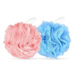 GLUN® High Cleansing Bath Large Loofah Sponge | Exfoliating Scrubber for Enhanced Lather & Smooth Skin (DS Pack of 2)