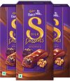 Cadbury Dairy Milk Silk Desserts Brownie Chocolate Bars(3 x 140 g)