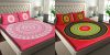 Flipkart SmartBuy 104 TC Cotton Double Printed Flat Bedsheet(Pack of 2, Pink, Red)