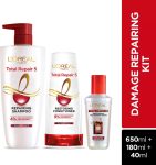 L’Oréal Paris Total Repair 5 Shampoo 650ml + Conditioner 180ml + Serum 40ml(3 Items in the set)