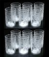 Flipkart SmartBuy (Pack of 12) Prism Pattern Water Juice Plastic Glasses Set Of 12 Glass Set Water/Juice Glass(300 ml, Plastic, White)
