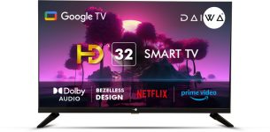Daiwa 80 cm (32 inch) HD Ready LED Smart Google TV with Chromecast, Dolby Audio,Kids and Family feature(32G1H)