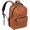 Kenneth Cole On Track Pack Vegan Leather Tablet Bookbag Anti-Theft RFID, Work, & Travel, Cognac, 15.6″ Laptop Backpack