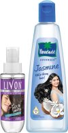 Parachute Advansed Jasmine Coconut Hair Oil, Shiny, Strong Hair & Hair Serum for Women & Men(2 Items in the set)