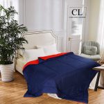 CARLTON LONDON Solid Double Comforter for AC Room(Microfiber, Red, Blue)