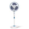 Polycab Aery 400mm Oscillating Pedestal Fan For Home, Office | Aerodynamic Blades with cutting edge design | 100% Copper Winding Motor | 2 Years Warranty【Sky Blue】