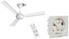 Havells 1200 mm Efficiencia Prime High Speed, BLDC motor, Energy Efficient with Remote control Ceiling Fan (White) Ventil Air DX 250mm Exhaust Fan