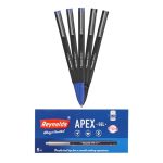 Reynolds APEX GEL 5 PEN BLISTER – BLUE | STYLISH METAL CLIP PREMIUM LOOK ROLLER PEN FOR MEN WOMEN STUDENTS & OFFICE PROFESSIONALS | REFILLABLE | SMOOTH & EFFORTLESS WRITING