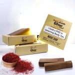 Serenearth Ghar Soaps Sandalwood & Saffron Magic Soaps For Bath (100 Gms) | Paraben Free | Chandan & Kesar Bath Soap | Handmade Soaps For Glowing | Skin Brightening Soap For Men & Women (Pack of 2)