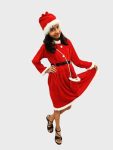 BookMyCostume Christmas Dress for Girls Santa Frock Fancy Dress Costume | Santa Claus Dress for Baby Girl Costume – Premium 1-2 Years