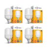 wipro Garnet 40W LED Bulb for Home & Office |Cool Day White (6500K) | B22 Base|220 degree Light coverage |4Kv Surge Protection |400V High Voltage Protection |Energy Efficient | Pack of 4