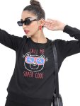 Ketch Womens Full Sleeve Regular Fit Sweatshirt KHSS000172 Black XL