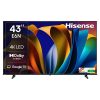 Hisense 108 cm (43 inches) E6N Series 4K Ultra HD Smart LED Google TV 43E6N (Black)