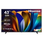 Hisense 108 cm (43 inches) E6N Series 4K Ultra HD Smart LED Google TV 43E6N (Black)