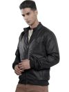 The Indian Garage Co Adult Men’s Slim Fit Jacket (0222-JKT55-01_Black L)