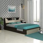Home Centre Helios Lawrence Queen Bed with Headboard and Box Storage – Brown