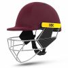 DSC Scud Premium Cricket Helmet for Men & Boys with Neck Guard (Fixed Spring Steel Grill | Back Support Strap |Lightweight | Size:Small (Maroon)