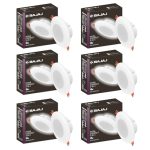 Bajaj Ivora Compact Downlight 3-in-1 CCT | 3W LED Downlight | for Smaller Spaces | Long Life of 25000 Hours (Multi CCT, Pack of 6)
