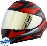 Steelbird SA-2 Aeronautics Metallic Mat Motorbike Helmet(Red)