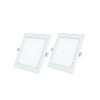 Polycab 12W LED Panel Light Scintillate Edge Slim Square Smart Offers Bright Lumination Long Lifespan No Harmful Radiation (Warm White, 3000K, 2 PCS, Cut Out: 5.9 inches)