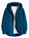 Tellshun Men’s Solid Knitted Hoodie – Round Neck with Hood, Full Sleeves, Curved Hem, and Dual Pockets – Casual Sweatshirt for All Seasons (in, Alpha, XL, Regular, Men, Blue)