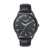 Sonata Poze Quartz Black Dial Black Leather Strap Analog Watch for Men-SP70047NL01W