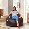 Amazon Brand – Solimo Xl Bean Bag Filled With Beans | Capacity: Upto 5 Ft Height, 60 Kg Weight | Brown | Faux Leather