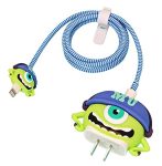 FACTOTECH Protective Charging Case for iPhone 11/12/13/14/15/16/Pro Max,for 18W/20W Charger and Charging Cable,Have Durable Cable Sleeve -Blue HAT Monster