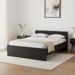Amazon Brand – Solimo Aquilla Engineered Wood Wenge Finish Queen Bed (Brown)