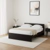 Amazon Brand – Solimo Medusa Engineered Wood Queen Bed (Wenge finish)