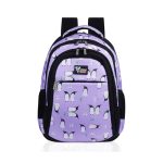 SPENZ Bondad School Bag for girls & Women 2 Compartment Backpack for Girls & Women with Water Resistant Fabric (Passive Purple)