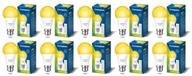 Crompton Dyna Ray LED Bulb | 12W | Warm White | B22 Base | 180 Degree Coverage | 4kV Surge Protection | 440V High Voltage Protection | Pack of 10