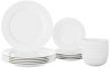 Amazon Brand – Solimo Ceramic Geometric Dinner Set( White ,18 Pieces )