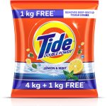 Tide Plus (4+1kg), Lemon & Mint Detergent Powder (Lemon & Mint)(4 kg)