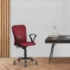 Nilkamal Lusaka Upholstered Mid Back Ergonomic Office Chair with Adjustable Height and Pushback Mechanism (Maroon)
