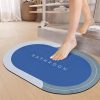 Cortina Premium Silicon Floor Mat, Bath Mat, Doormat, Bathroom Carpet, Cushion Mat Super Absorbent Soft Carpet, Quick Dry Dirt Barrier for Home, Office, (60×40), Sky Blue, Rectangular