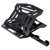 amazon basics ABS 2-in-1 Laptop and Mobile Stand, Ergonomic, Adjustable Height, Anti-Slip Base, Heat Dissipation, Portable, Lightweight, Compatible with All Laptops Up to 15.6″ (Black)