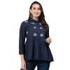 Mode Women’s Regular Fit Blouse (MFB0204_Navy
