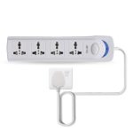 Ant Plus Electric 400 Extension Board with 4 Universal Sockets, 3 Meter Long Cord, 2000 Watts, 6 Amp Multi Plug for Office & Home Appliances – White