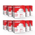 Eveready 10W LED Downlight, Round Shape, Cool Day White, 80 lm/W Efficiency, 4KV Surge Protection, 810 Lumens, 75mm Cut Size, Lightweight, Integrated Driver, Junction Box Fit, Pack of 10