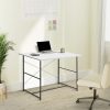 Amazon Brand – Solimo Table Study Computer Office Table for Adults | Computer Table for Work Office Desk,PC Desktop Table,Wooden Table for Office Work with Smooth Edges |White